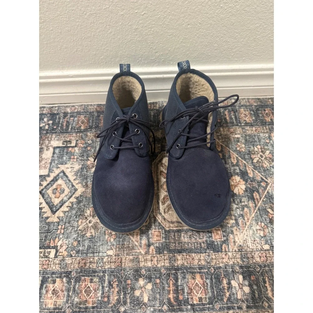 UGG Neumel Corduroy Navy Blue Suede Ankle Boots Mens 8 1114196